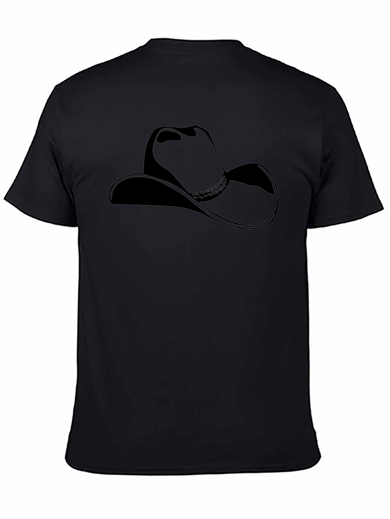 Black Cowboy Hat Graphic Tee - Stylish Casual Wear