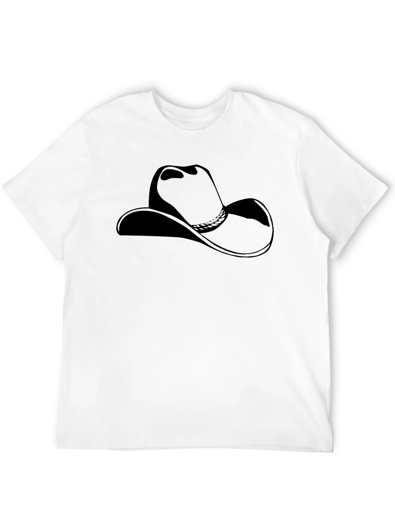 Black Cowboy Hat Graphic Tee - Stylish Casual Wear