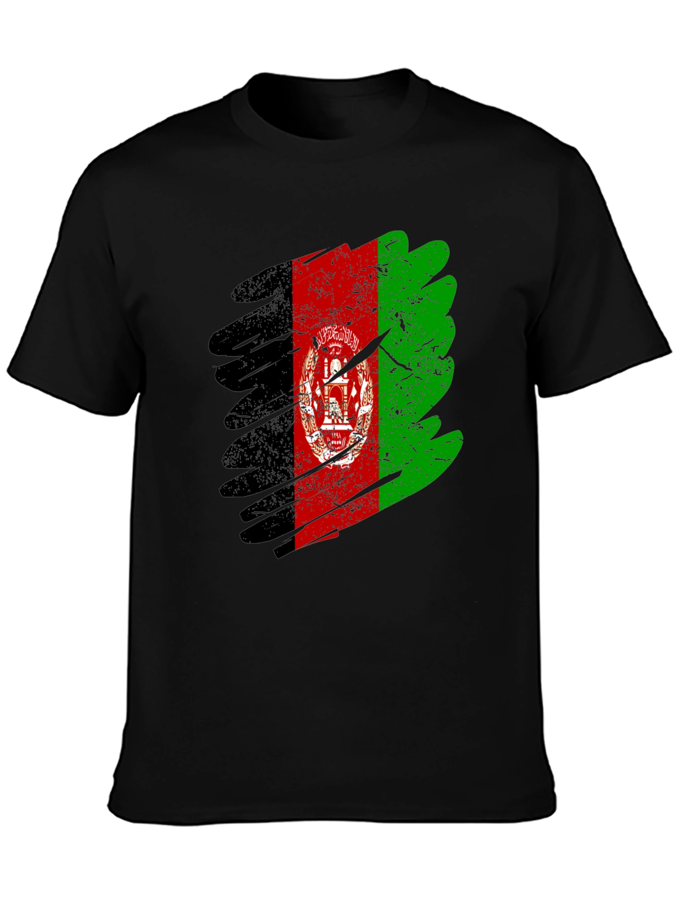 Afghanistan Flag Grunge Style T-Shirt