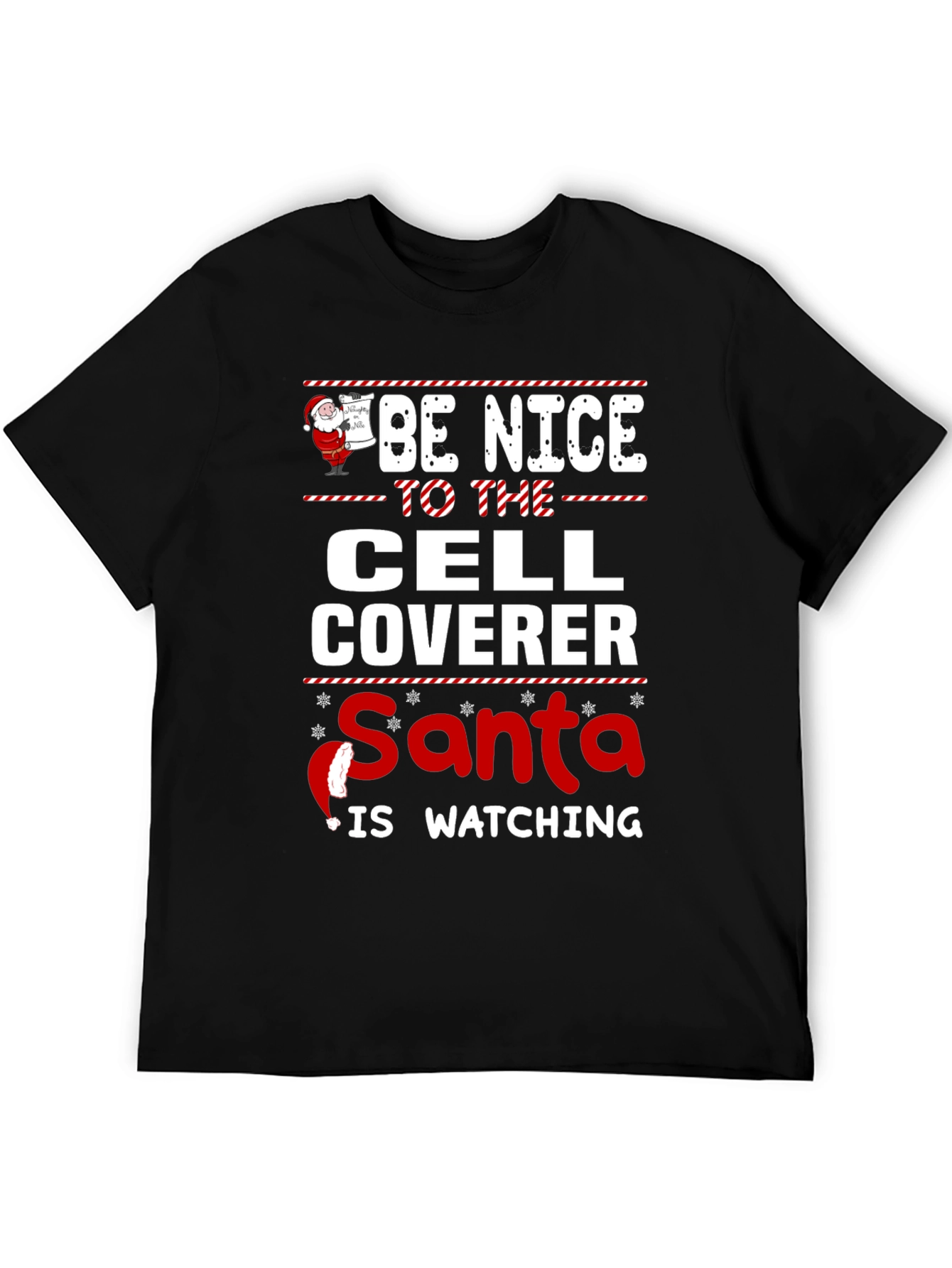 Funny Cell Coverer Christmas T-Shirt
