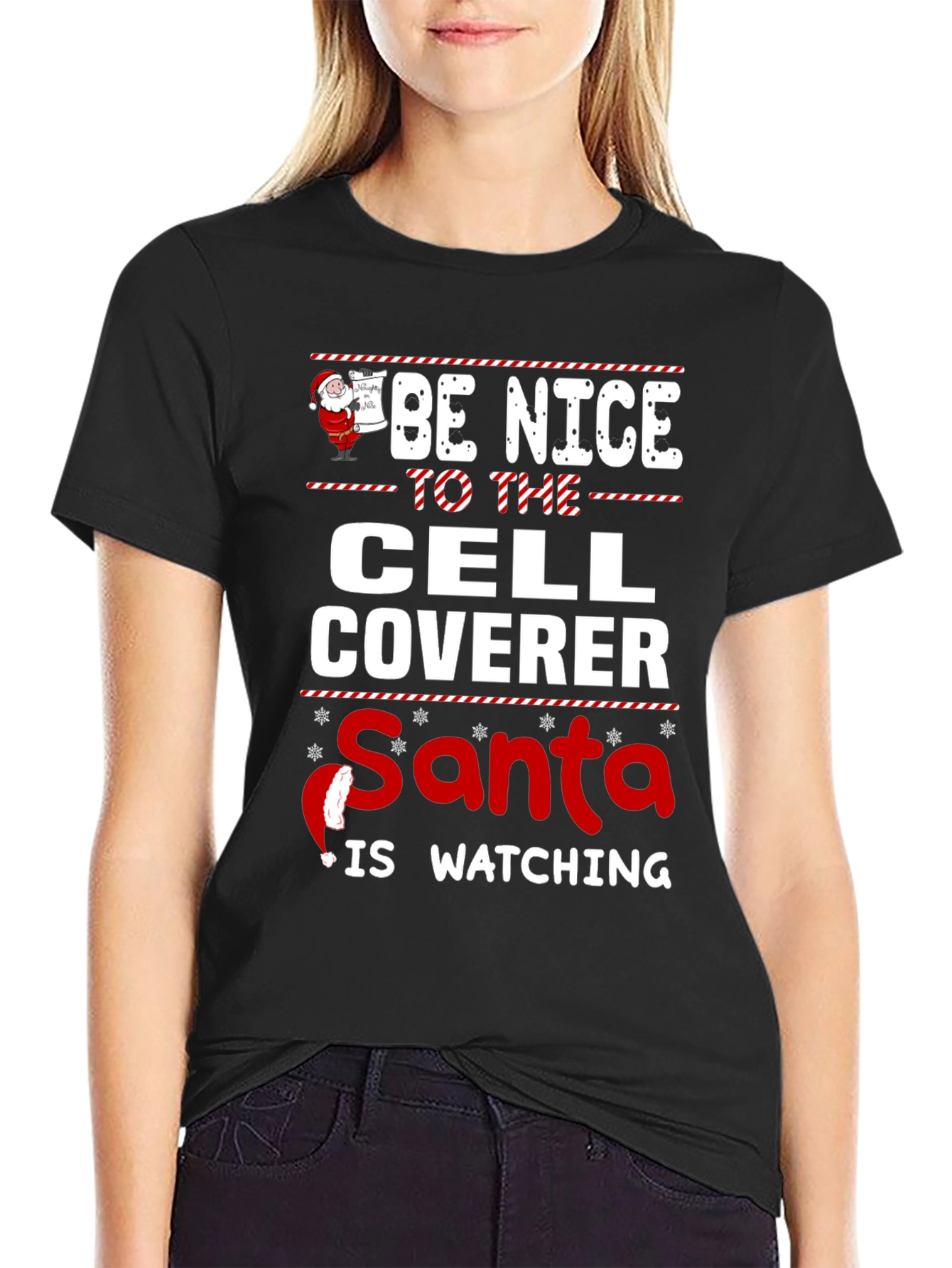 Funny Cell Coverer Christmas T-Shirt