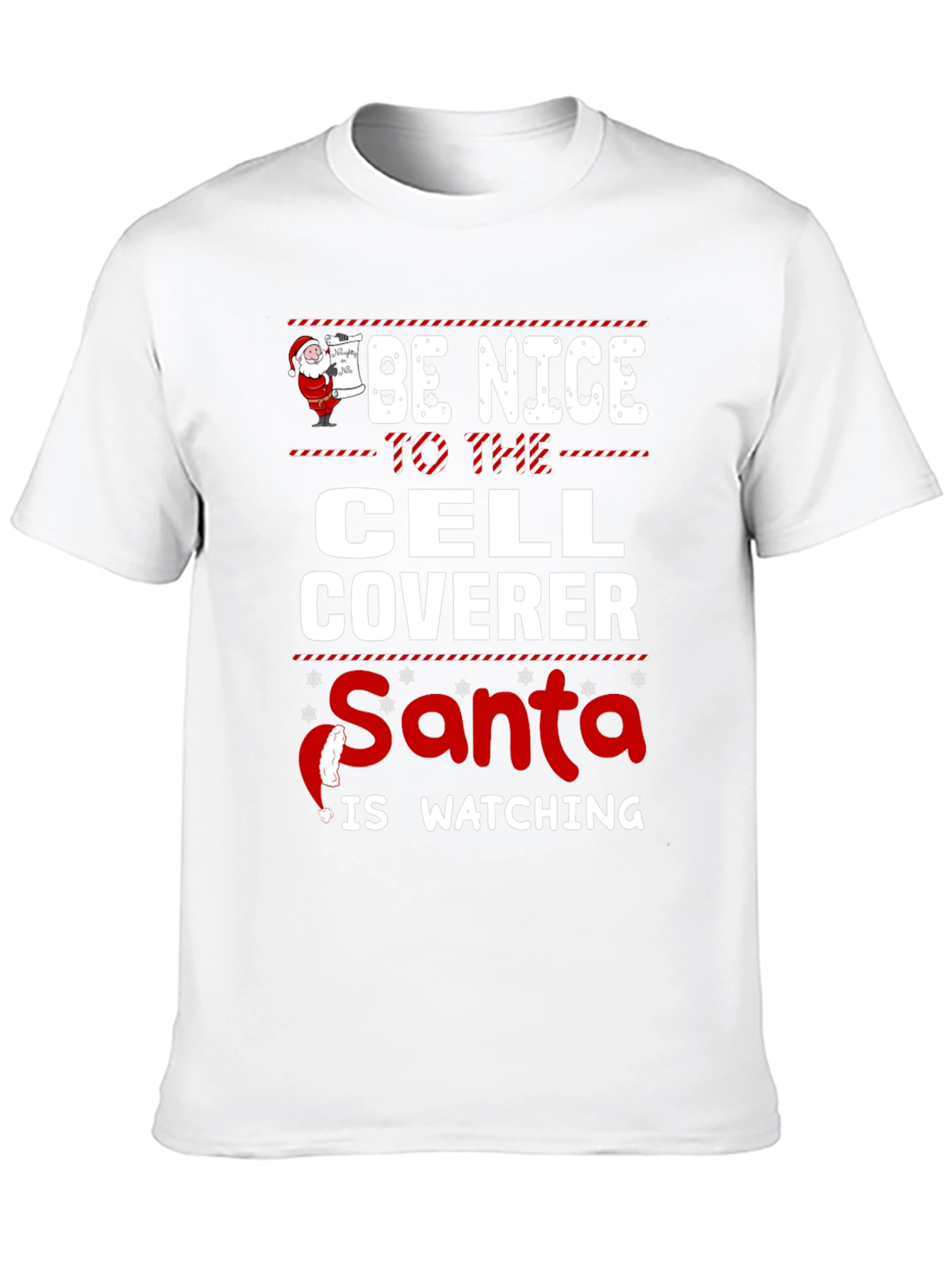 Funny Cell Coverer Christmas T-Shirt