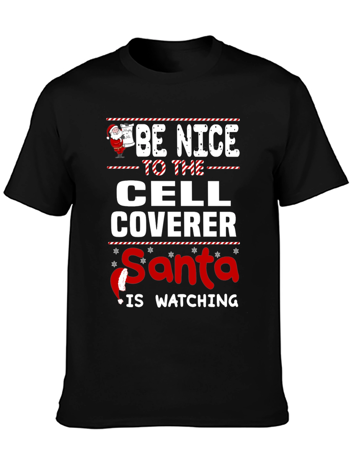 Funny Cell Coverer Christmas T-Shirt