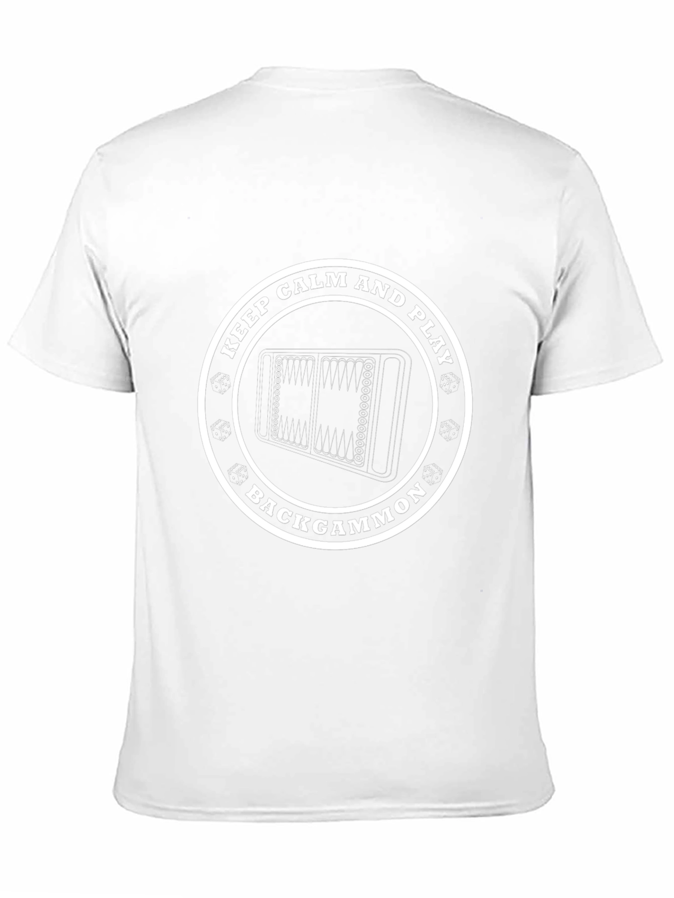 Keep Calm and Play Backgammon Graphic T-Shirt