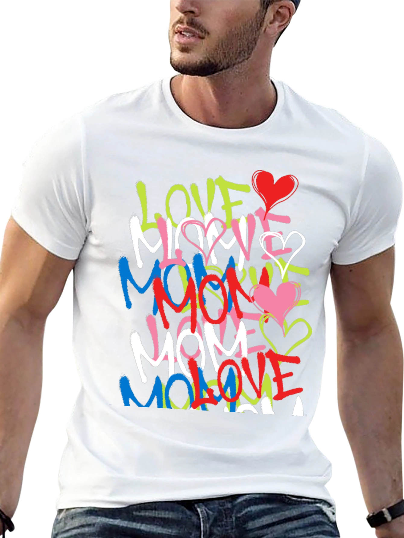 Love Mom Graphic Tee - Stylish Casual Comfort