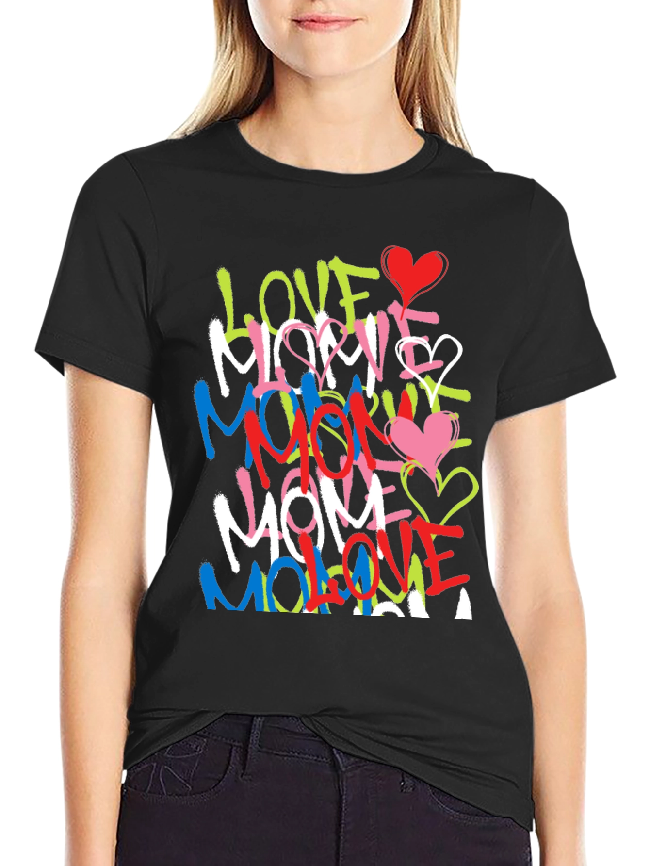 Love Mom Graphic Tee - Stylish Casual Comfort
