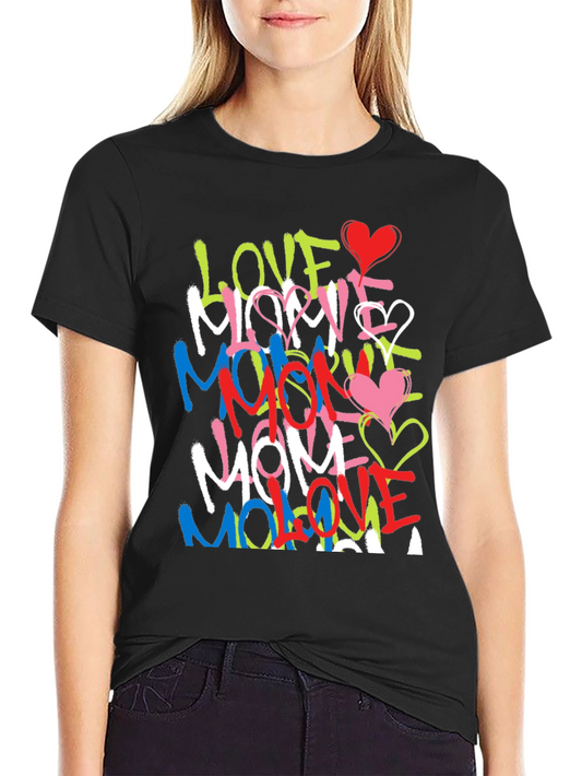Love Mom Graphic Tee - Stylish Casual Comfort