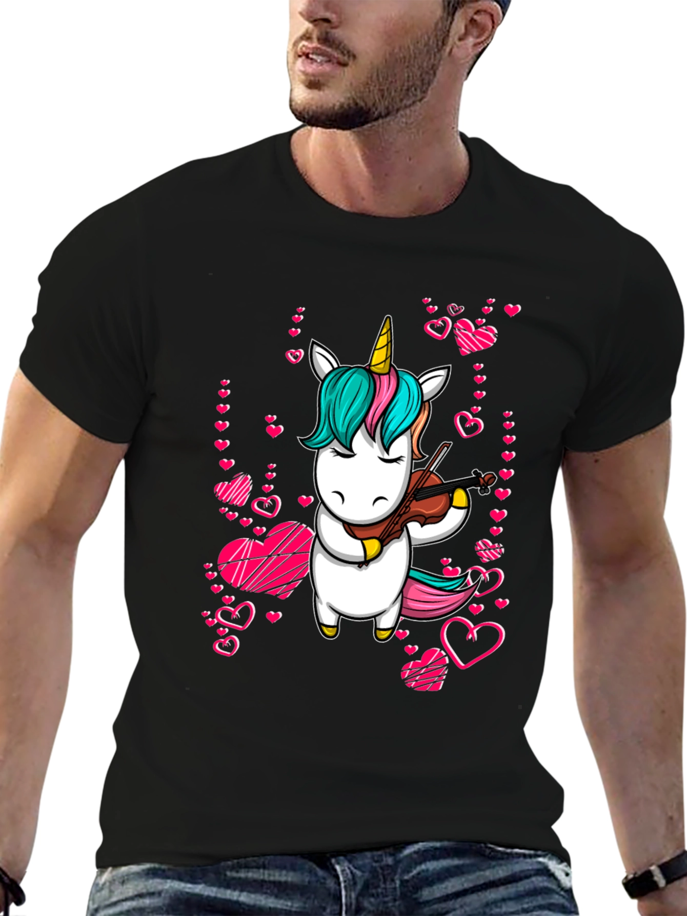 Unicorn Violinist Graphic Tee