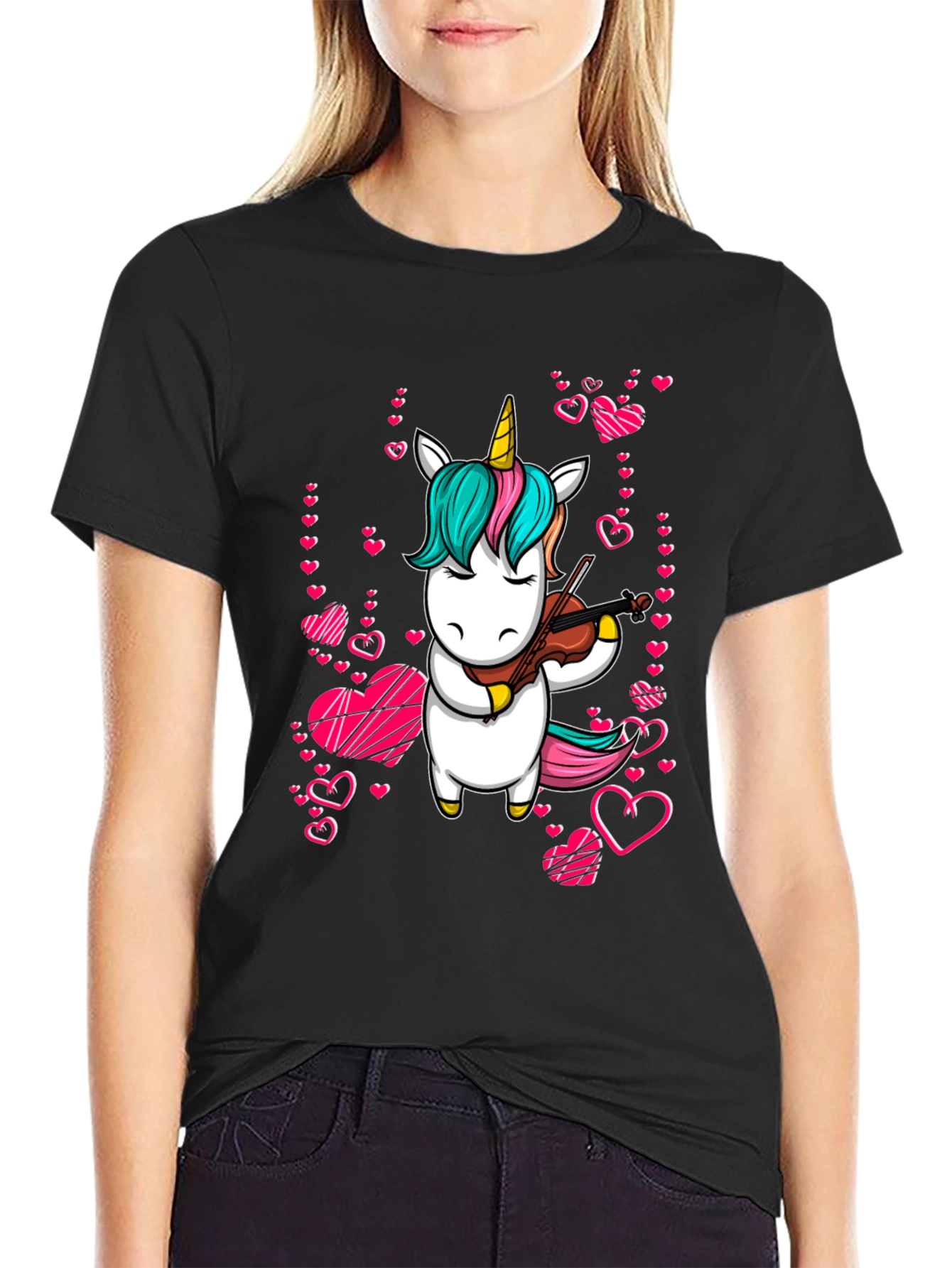 Unicorn Violinist Graphic Tee