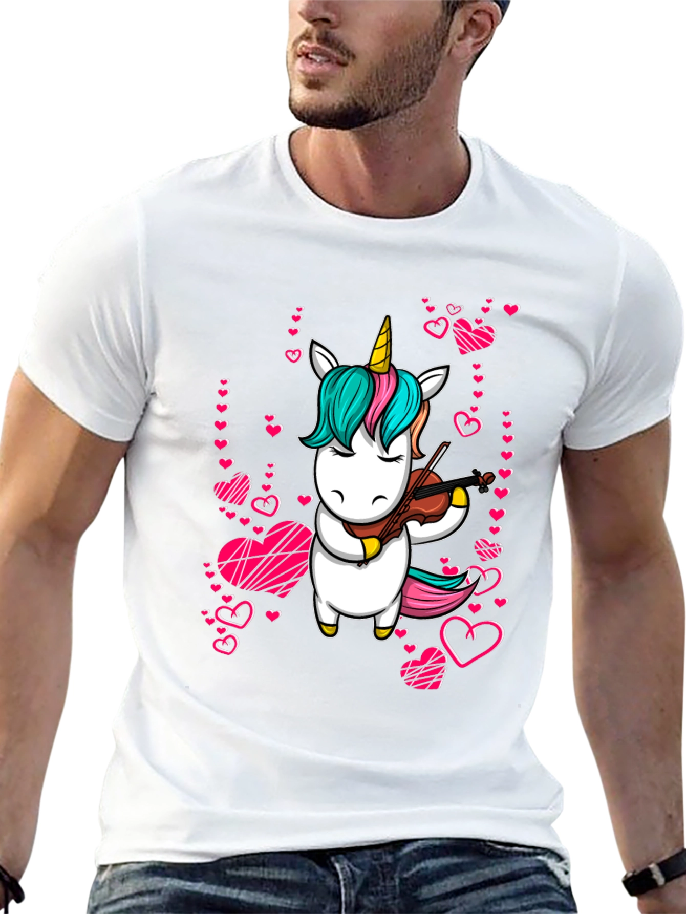 Unicorn Violinist Graphic Tee