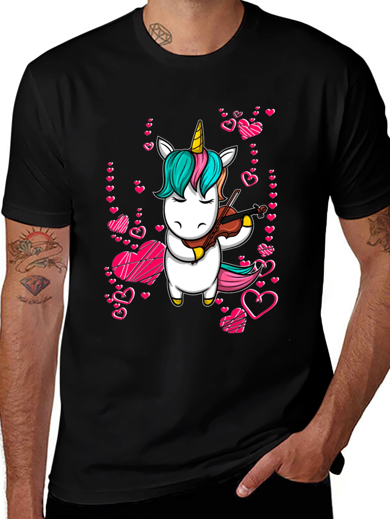 Unicorn Violinist Graphic Tee