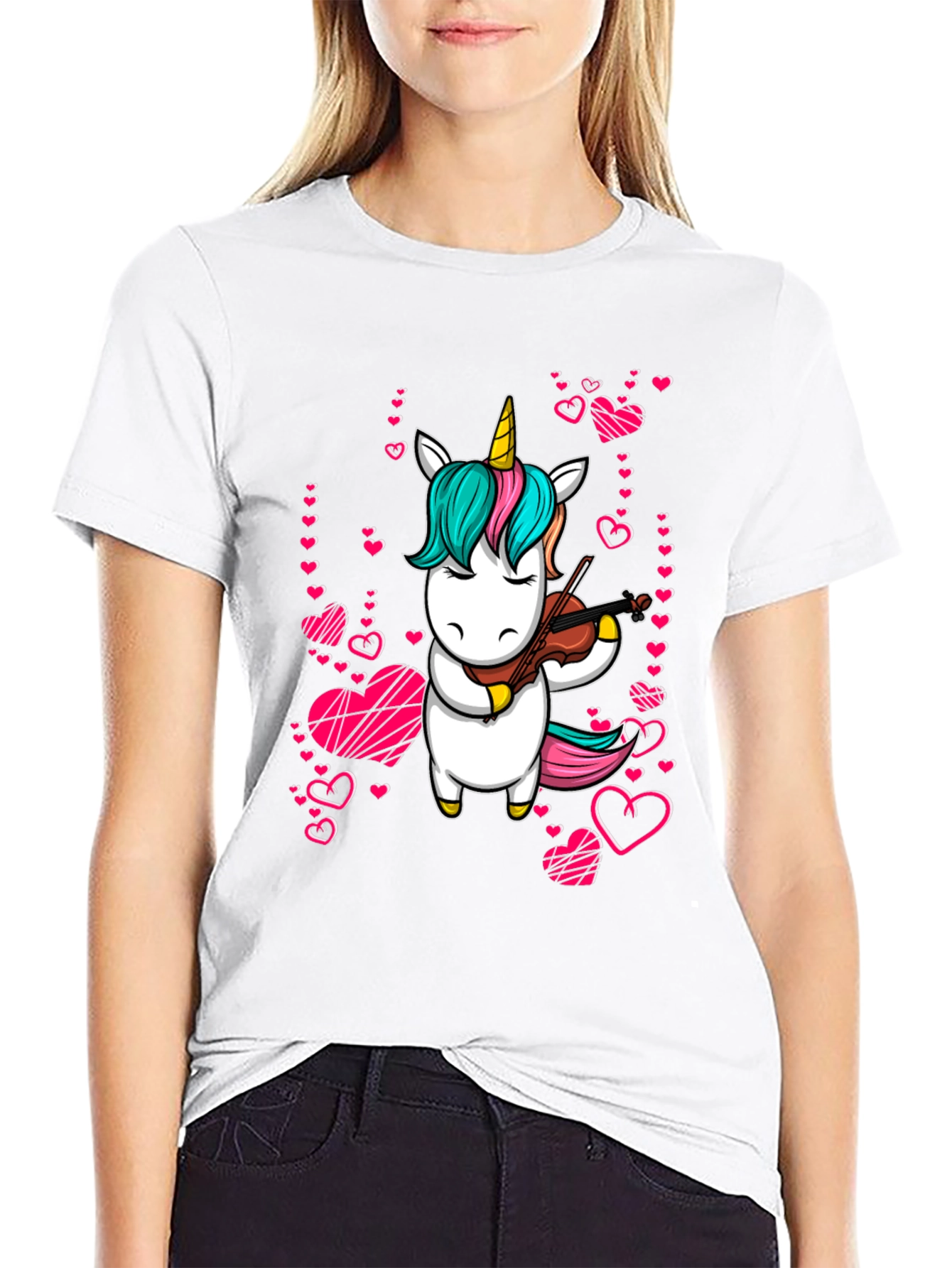 Unicorn Violinist Graphic Tee