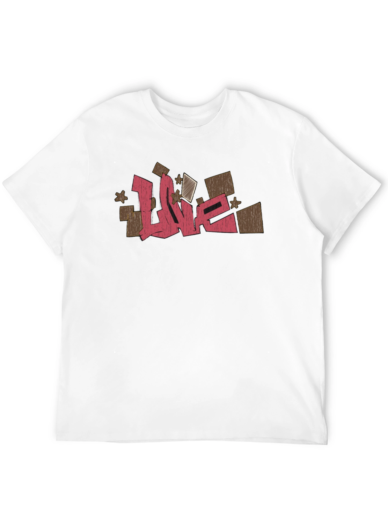 Graffiti-Style Love Graphic Black T-Shirt