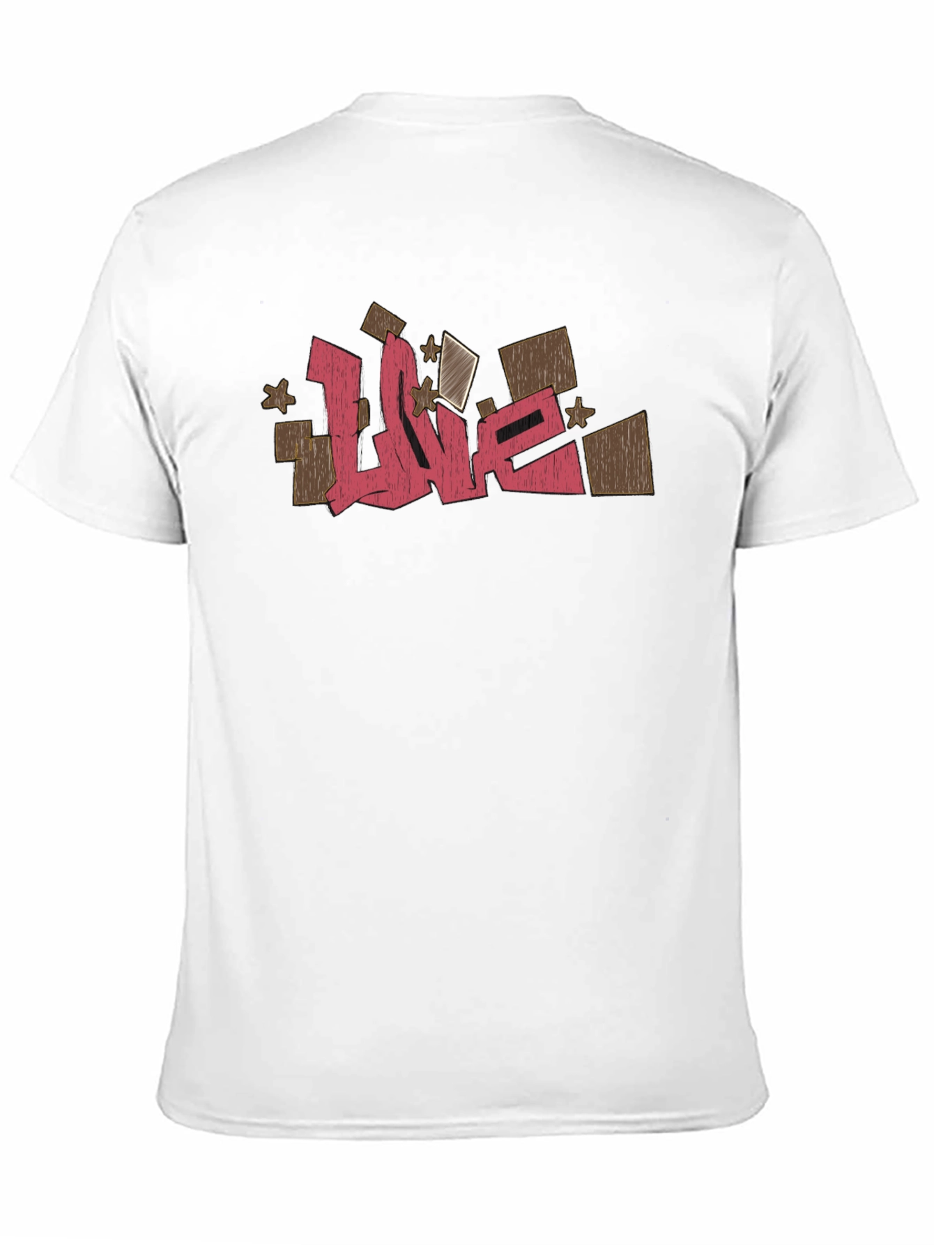 Graffiti-Style Love Graphic Black T-Shirt