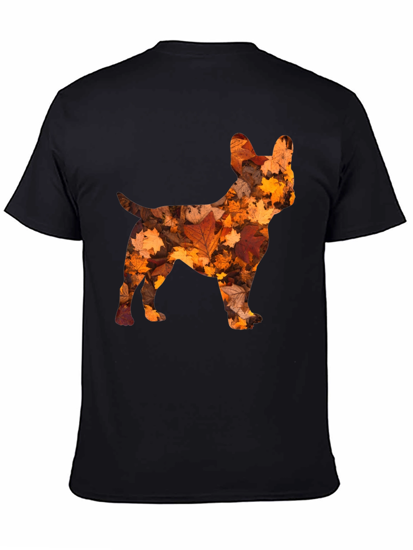 Fall Leaf Dog Silhouette T-Shirt