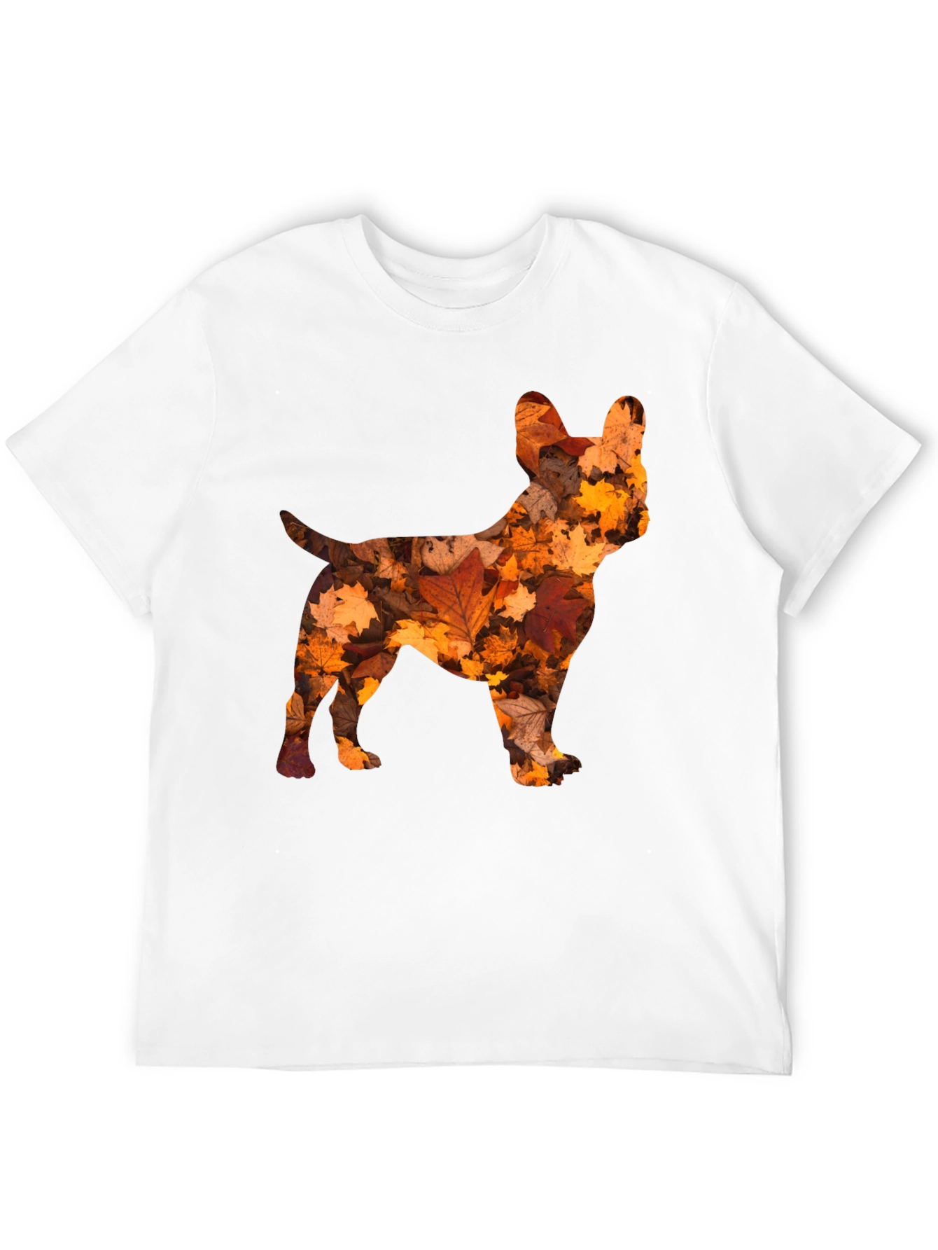 Fall Leaf Dog Silhouette T-Shirt