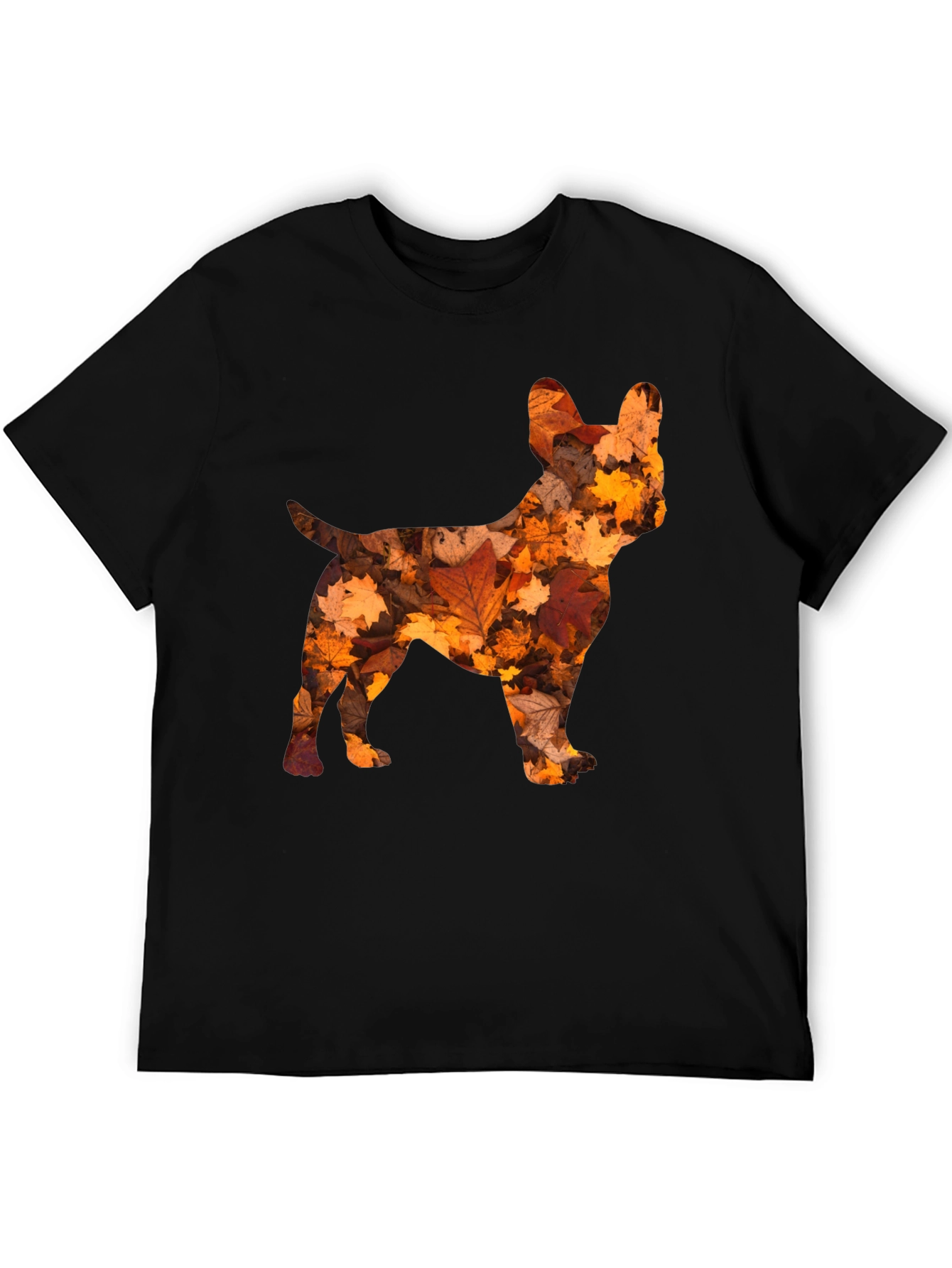 Fall Leaf Dog Silhouette T-Shirt