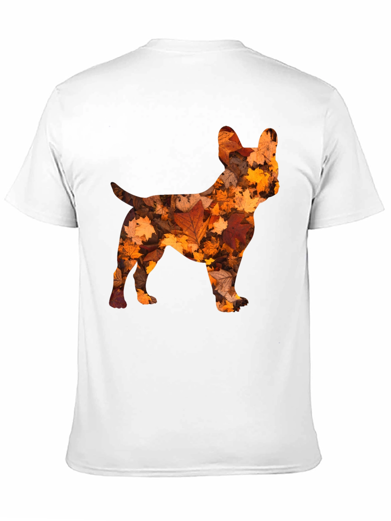 Fall Leaf Dog Silhouette T-Shirt