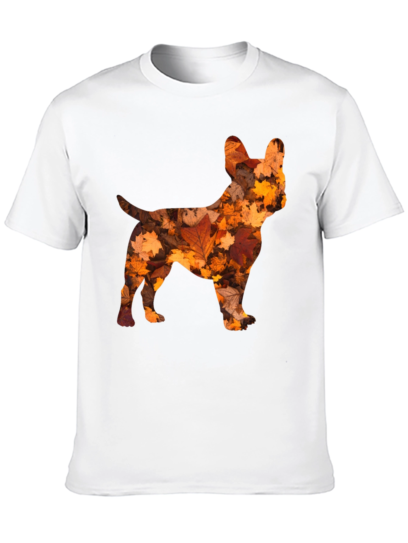 Fall Leaf Dog Silhouette T-Shirt