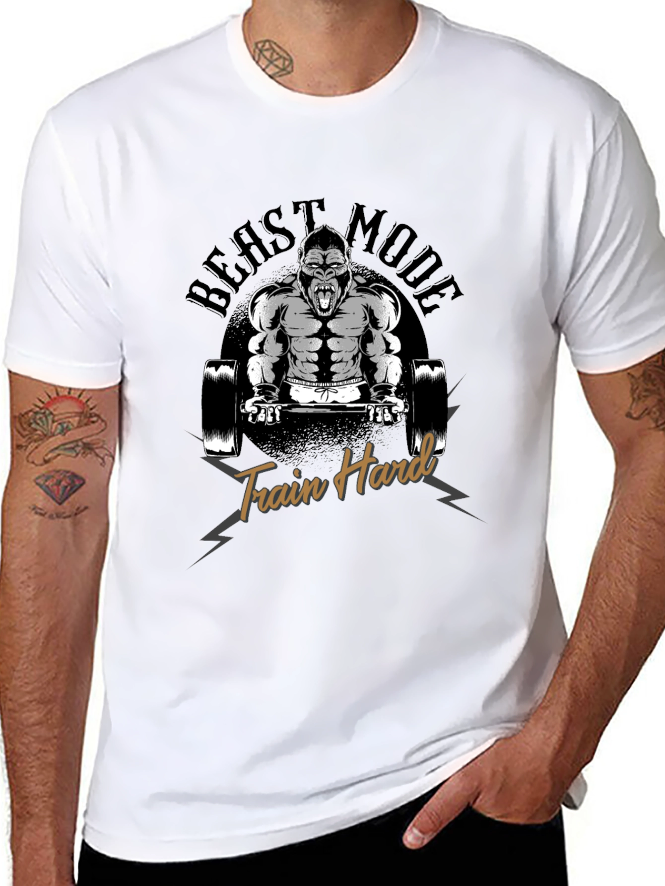 Beast Mode Gorilla Gym T-Shirt - Train Hard