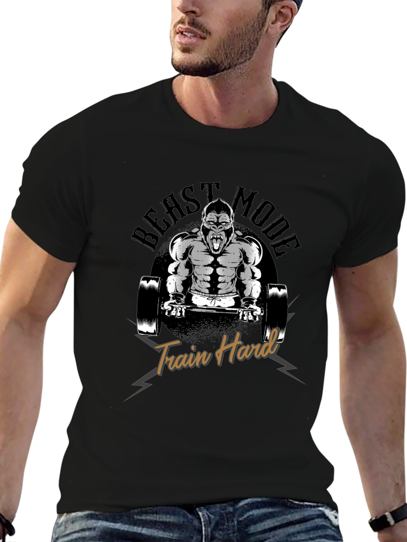 Beast Mode Gorilla Gym T-Shirt - Train Hard
