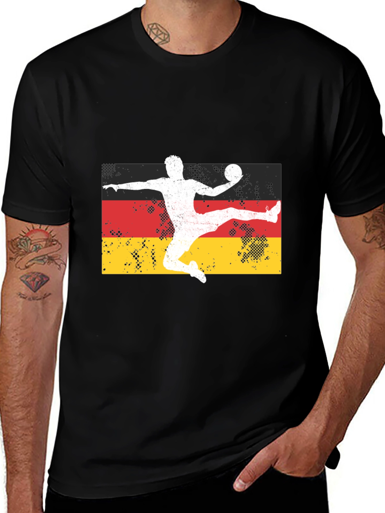 Germany Handball Player Black T-Shirt