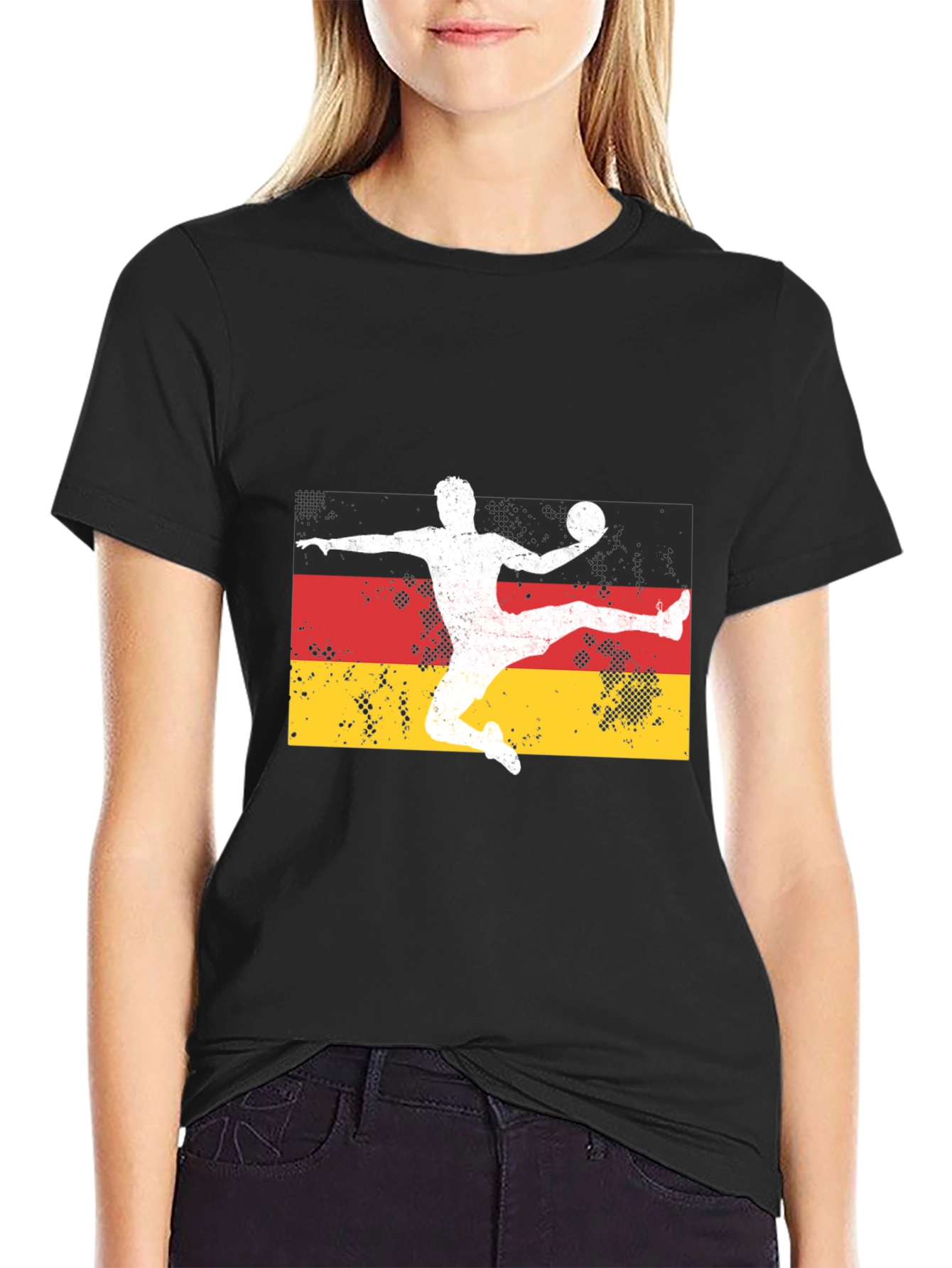 Germany Handball Player Black T-Shirt