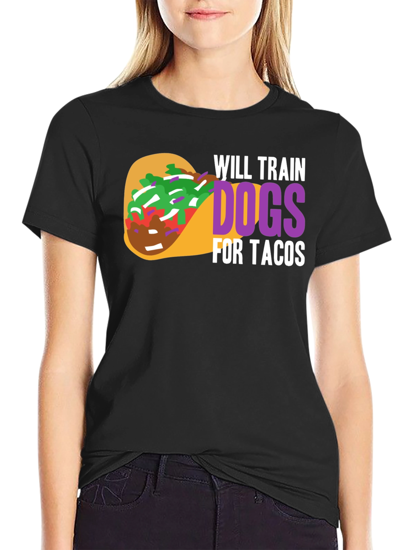 Will Train Dogs for Tacos Graphic T-Shirt