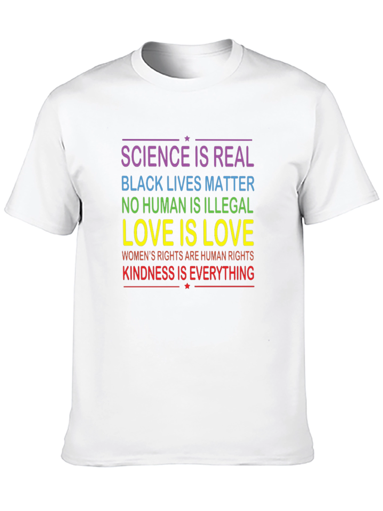 Equality Black T-Shirt - Science Love Human Rights
