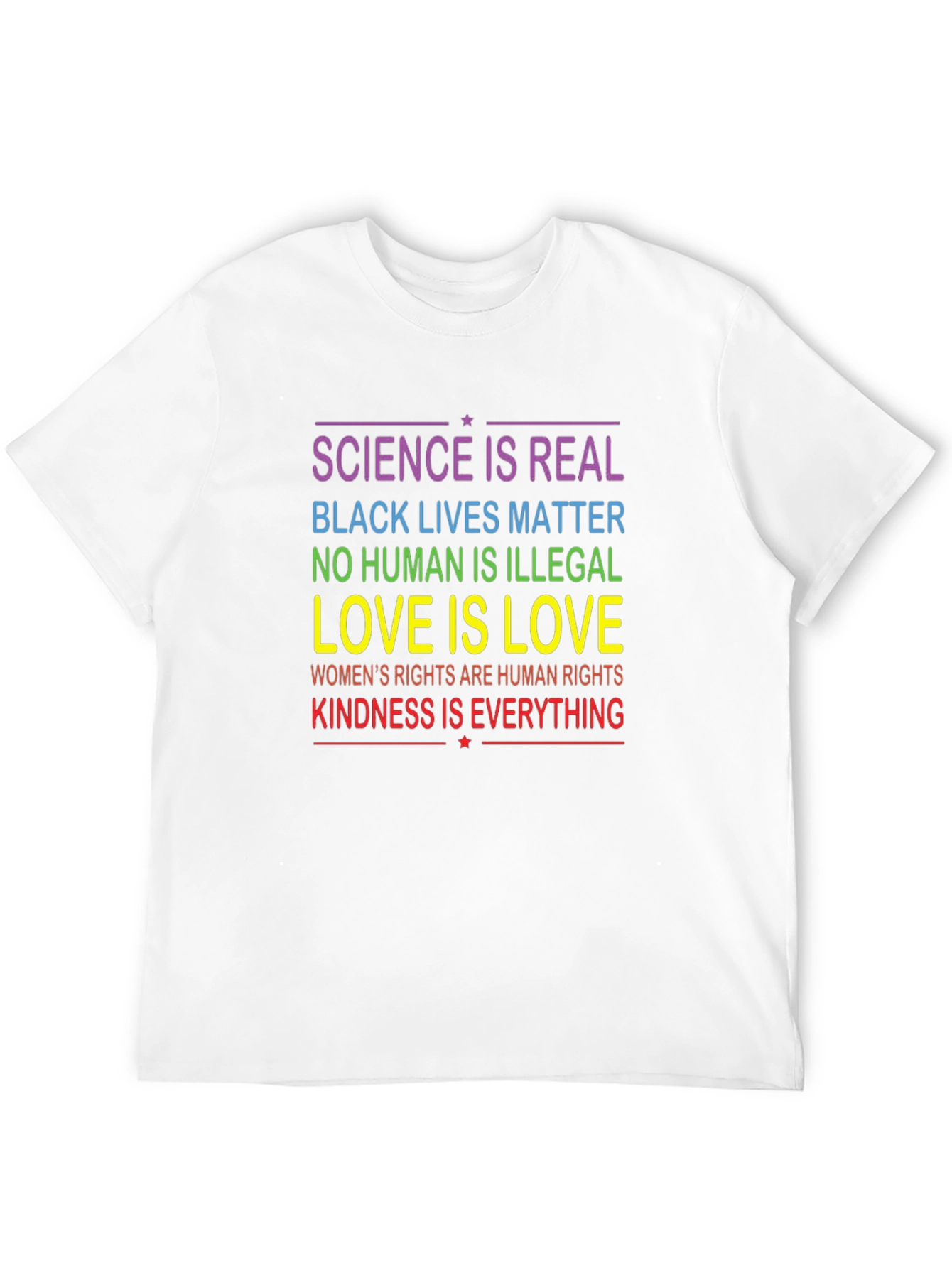 Equality Black T-Shirt - Science Love Human Rights