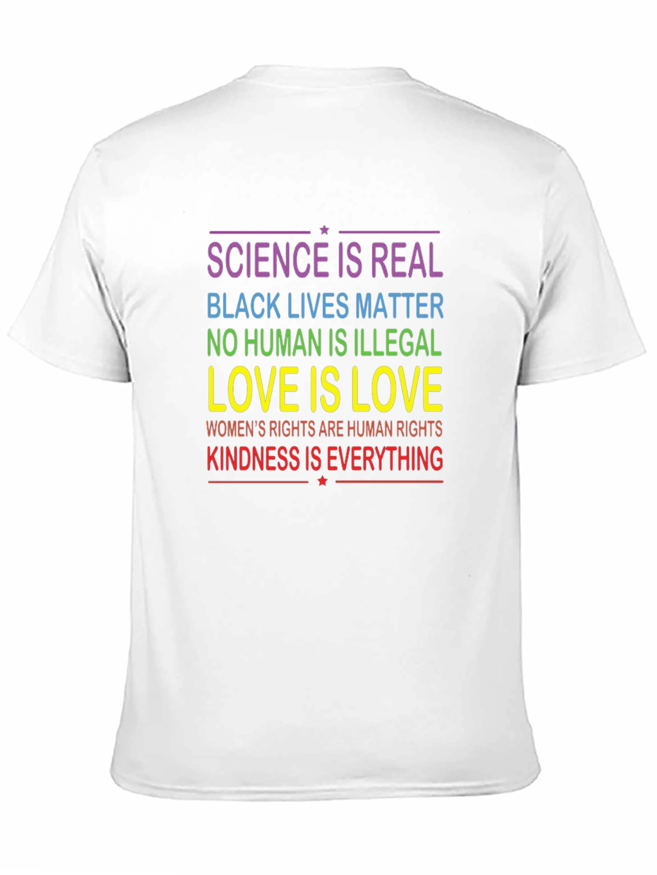 Equality Black T-Shirt - Science Love Human Rights