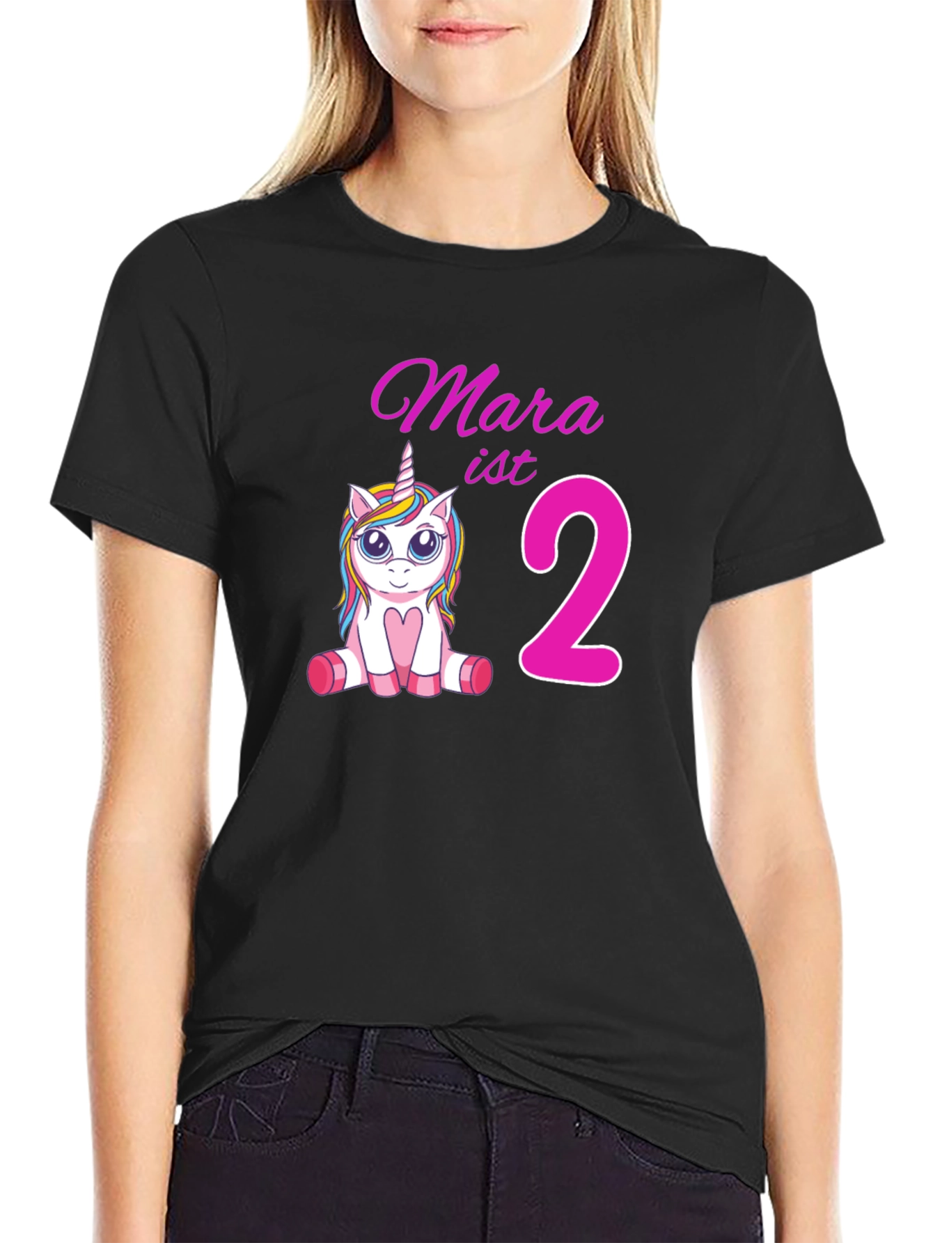 Mara ist 2 Unicorn Birthday T-Shirt