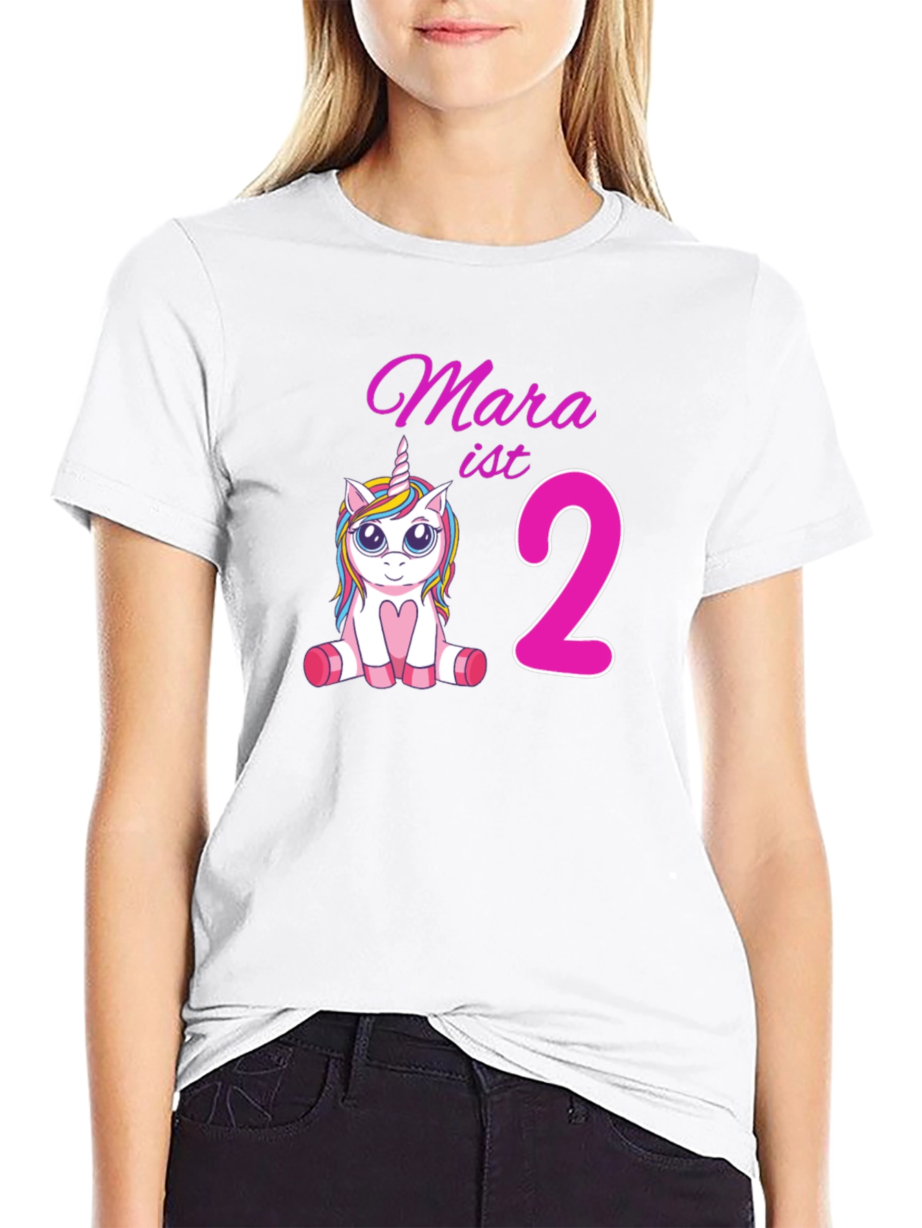 Mara ist 2 Unicorn Birthday T-Shirt