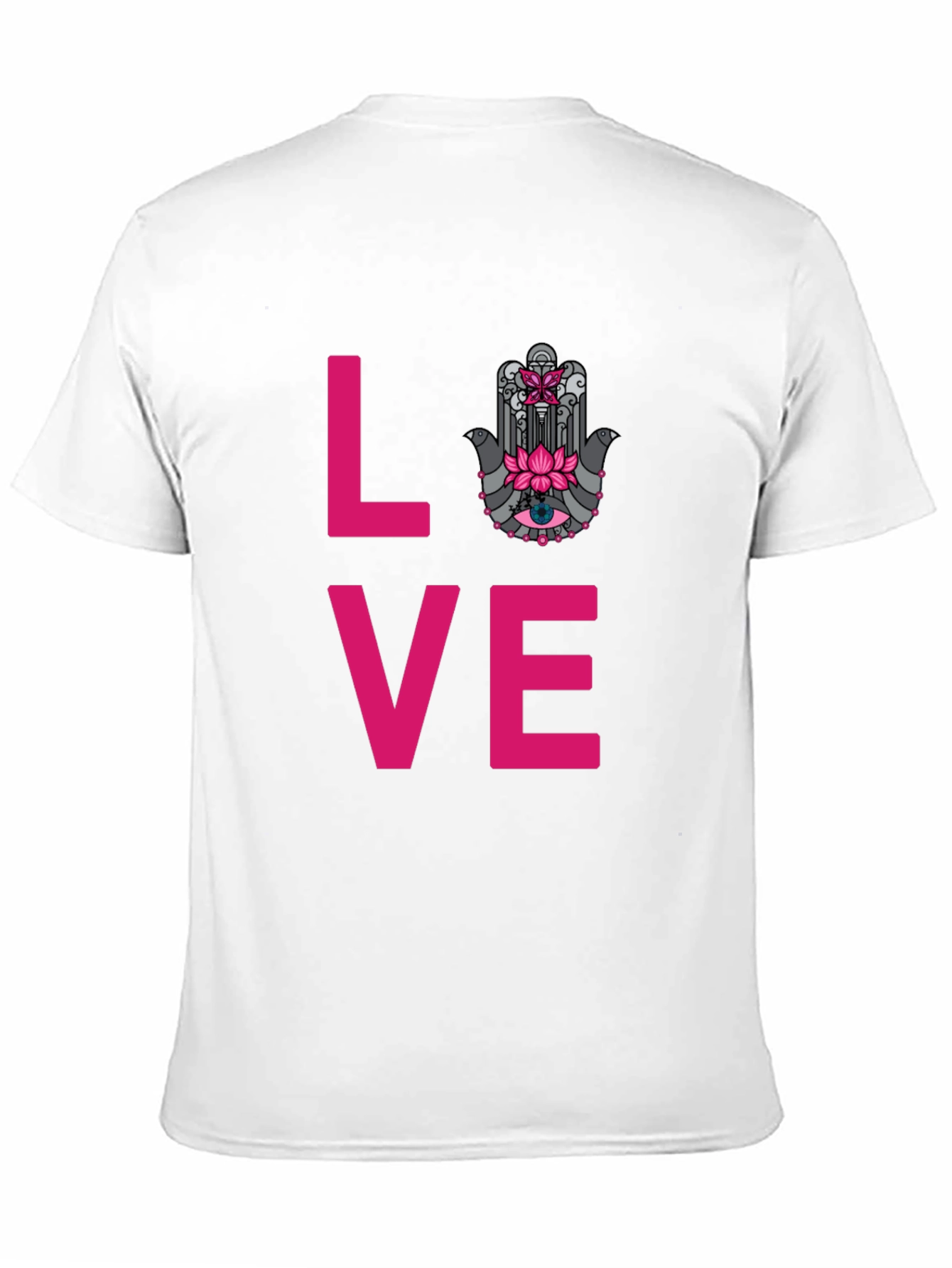 Love Hamsa Graphic Tee - Stylish Mens Black T-Shirt