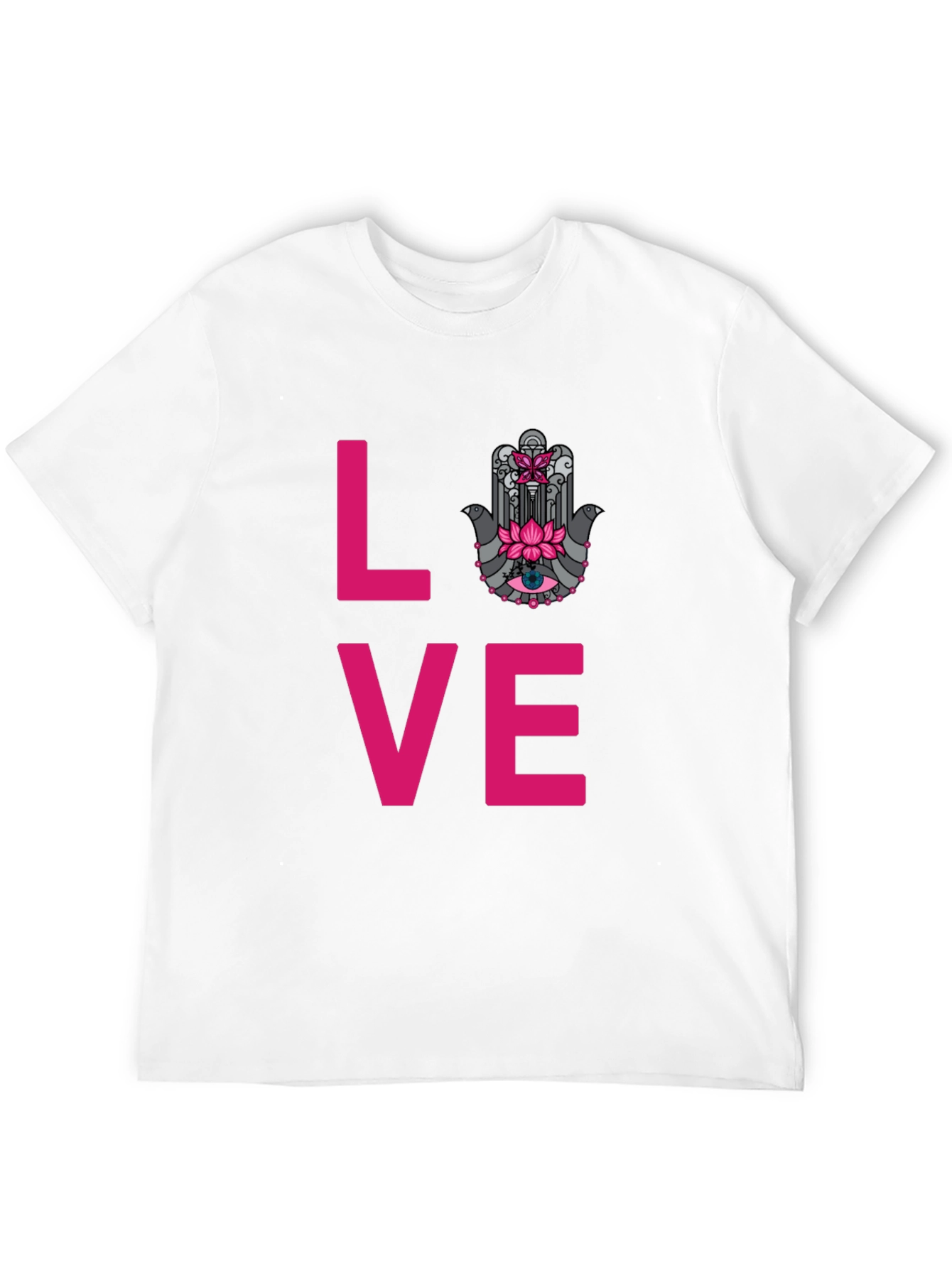 Love Hamsa Graphic Tee - Stylish Mens Black T-Shirt