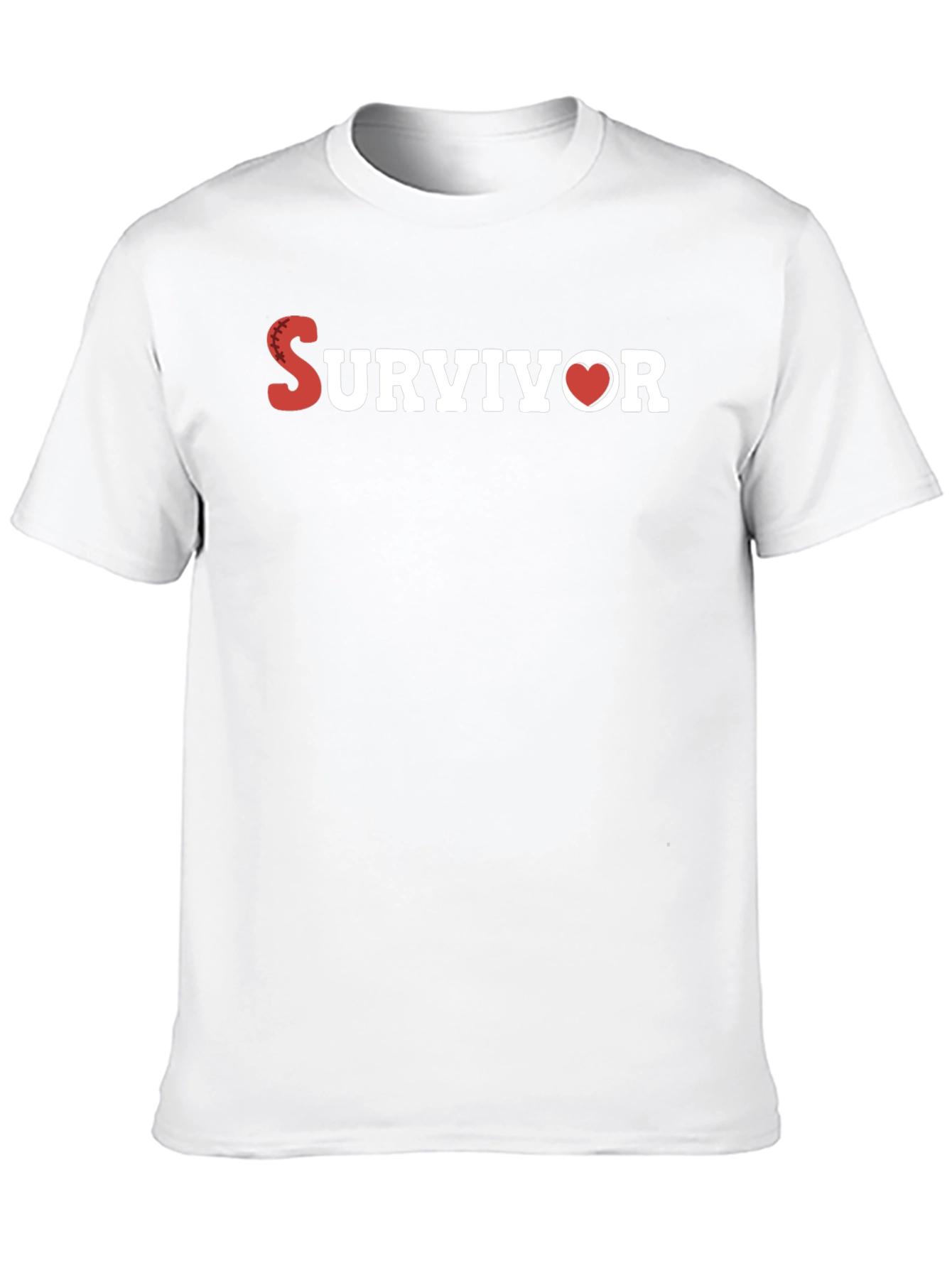 Survivor Heart Graphic T-Shirt - Black