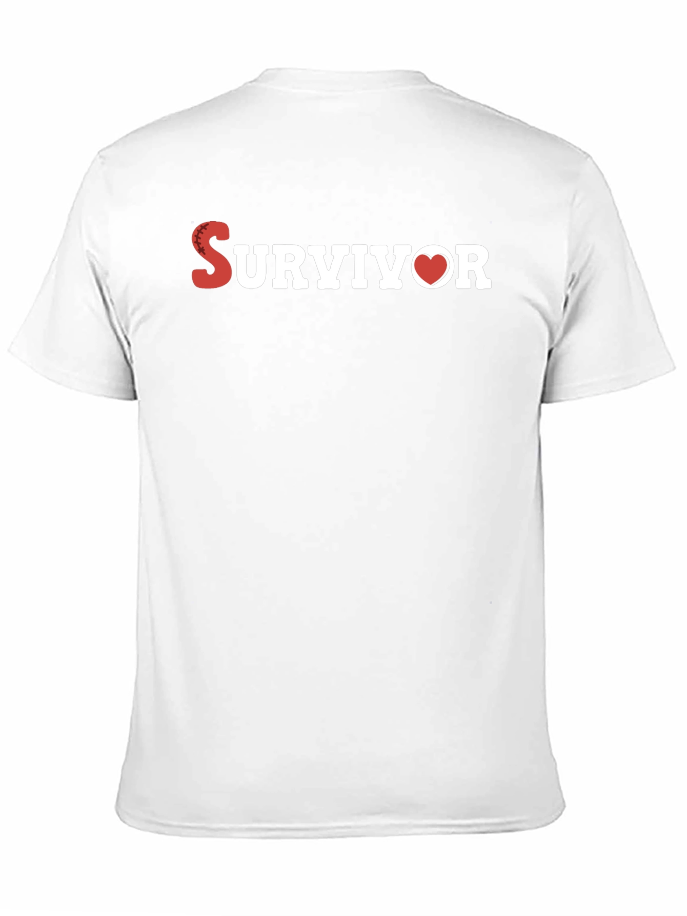 Survivor Heart Graphic T-Shirt - Black