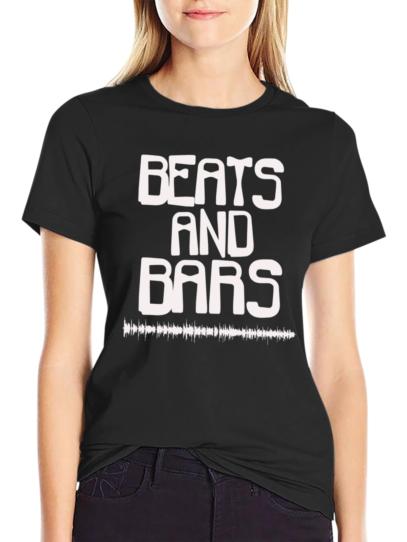 Beats and Bars Black Graphic Tee