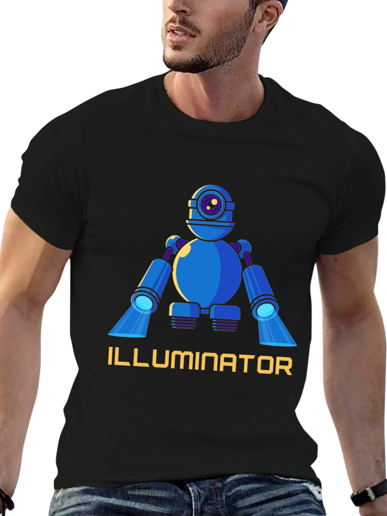 Illuminator Robot Graphic T-Shirt
