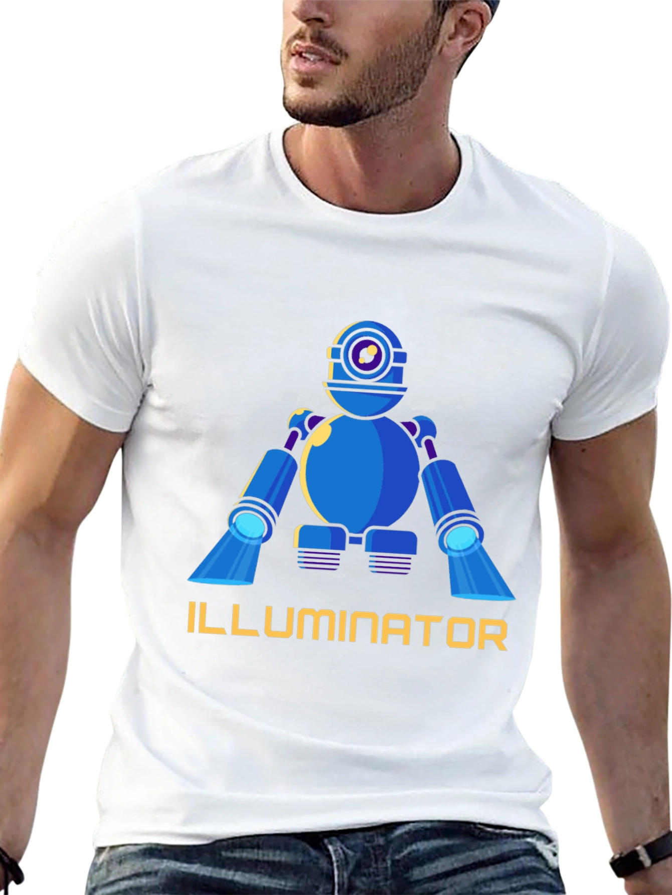 Illuminator Robot Graphic T-Shirt