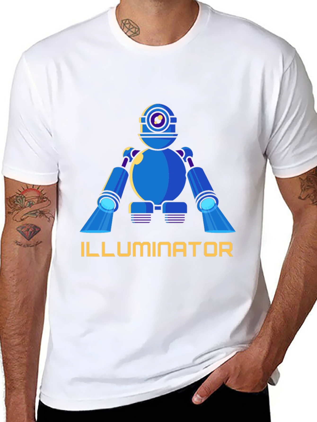 Illuminator Robot Graphic T-Shirt