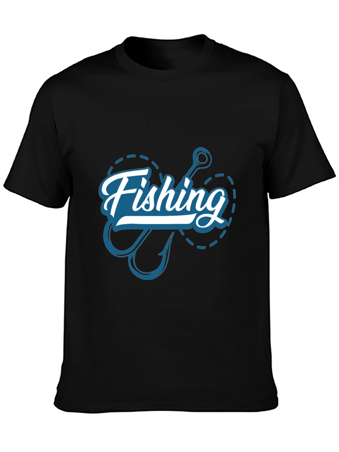 Fishing Hook Graphic T-Shirt - Casual Style