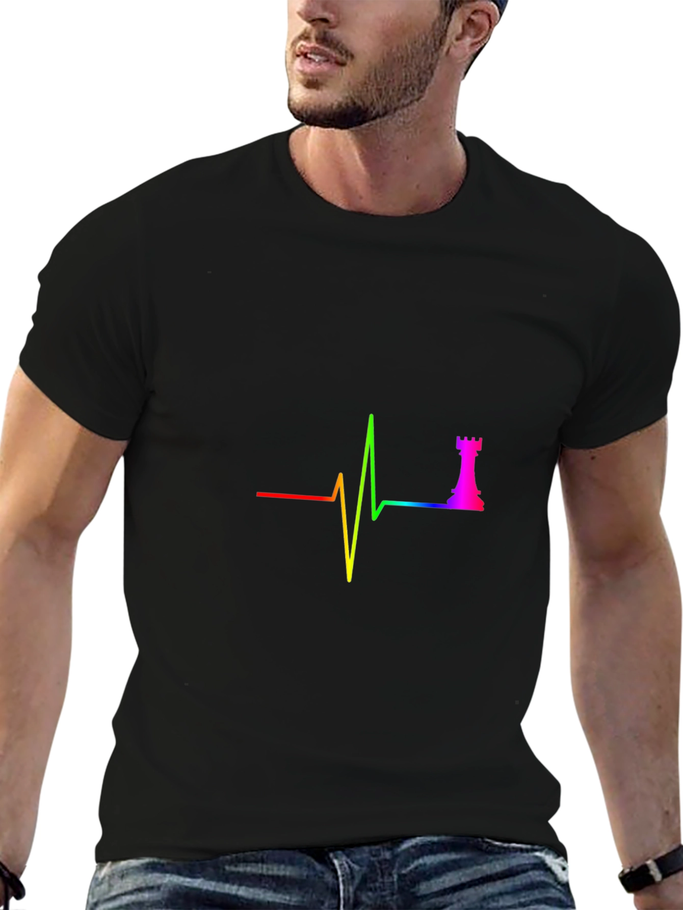 Chess Rook Heartbeat T-Shirt