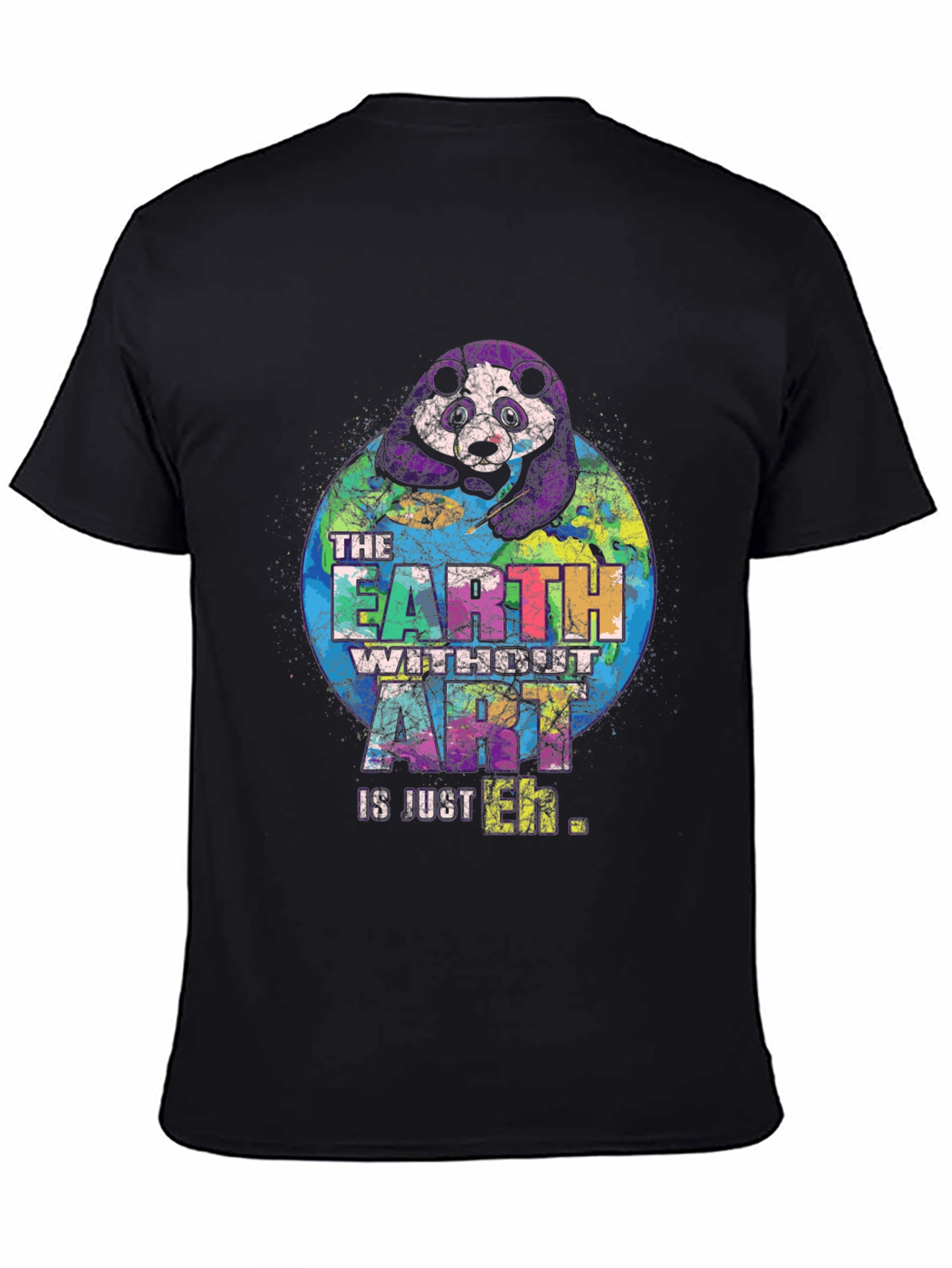 Art Lovers Panda Earth Graphic T-Shirt