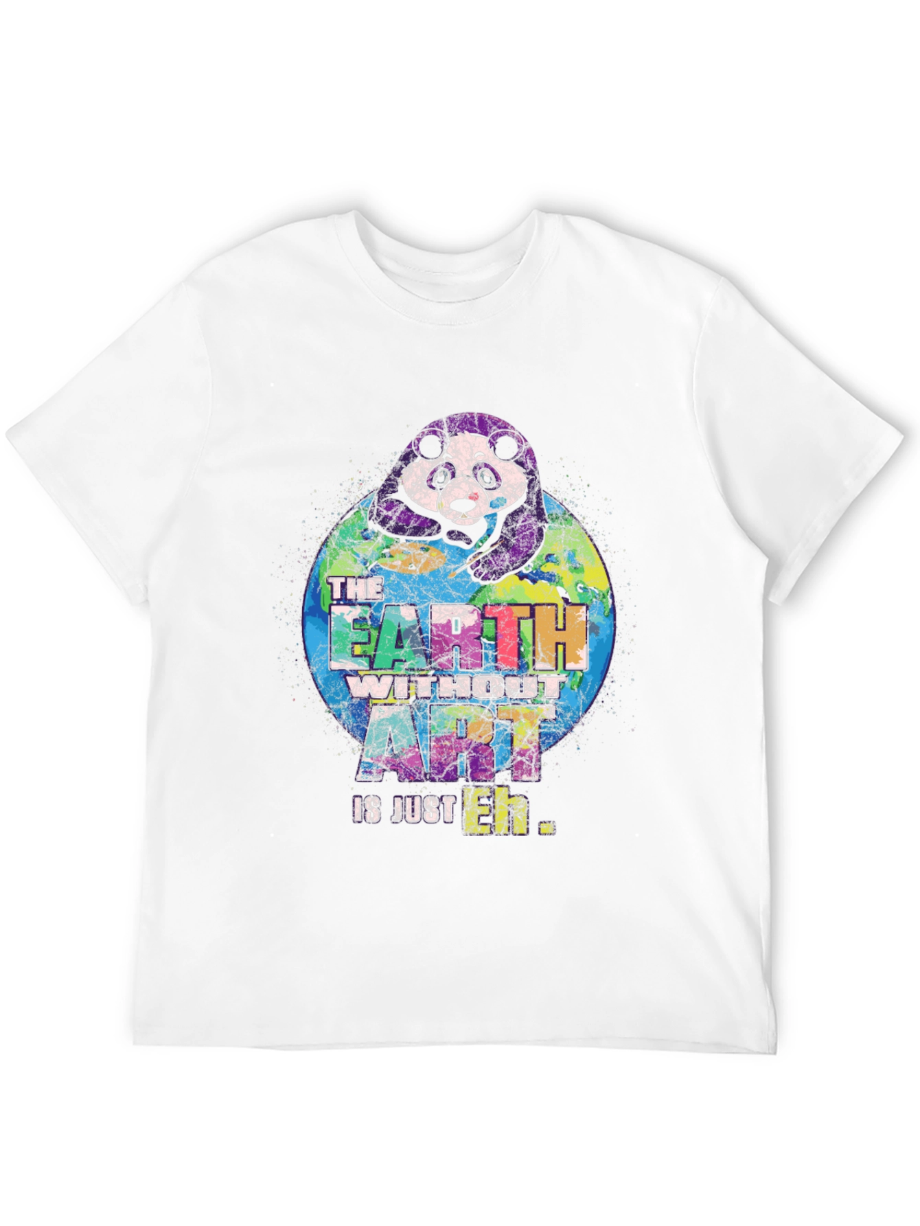Art Lovers Panda Earth Graphic T-Shirt