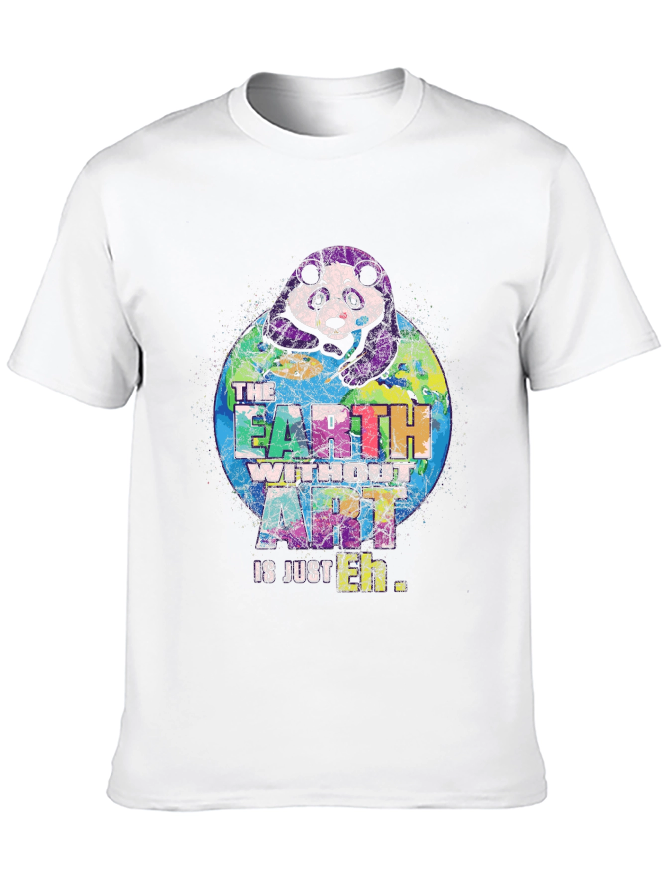 Art Lovers Panda Earth Graphic T-Shirt