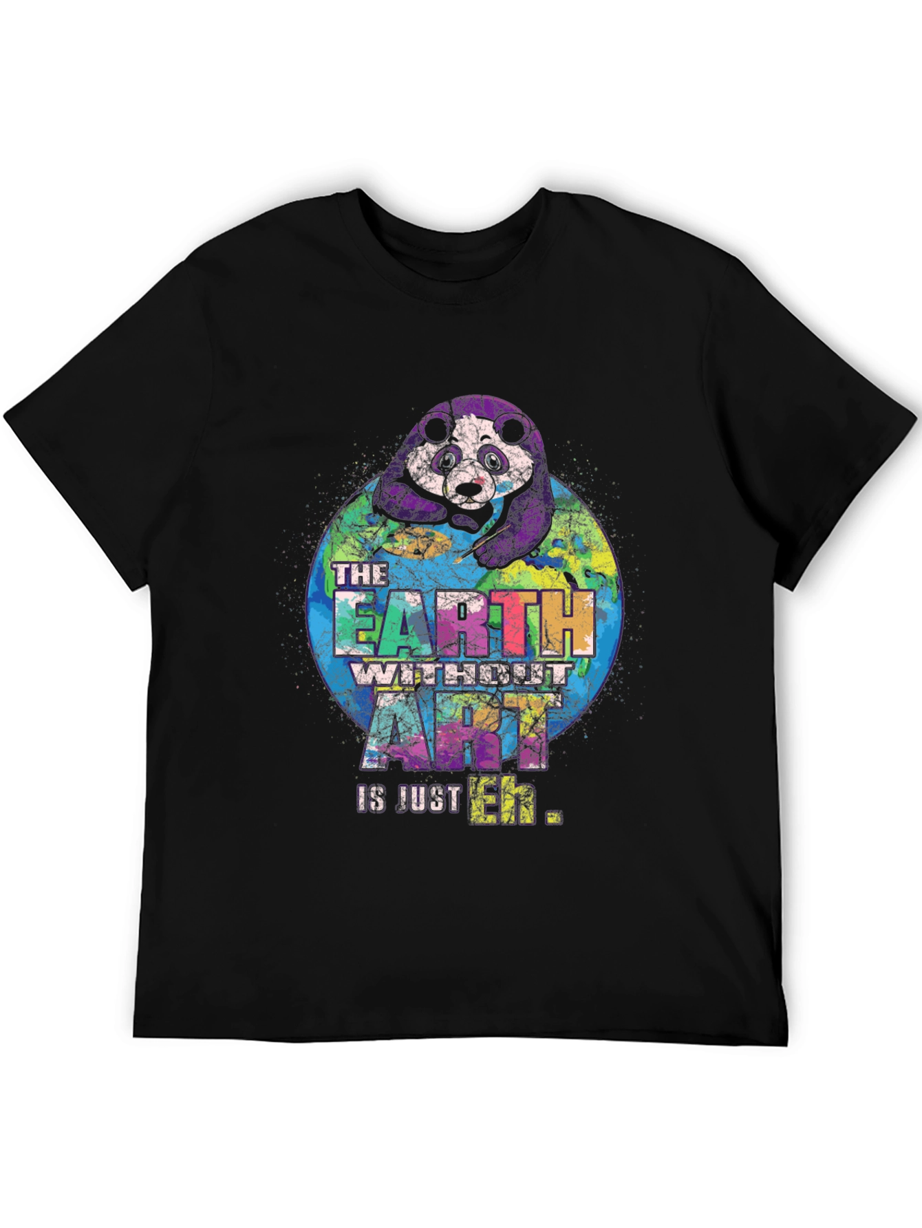 Art Lovers Panda Earth Graphic T-Shirt