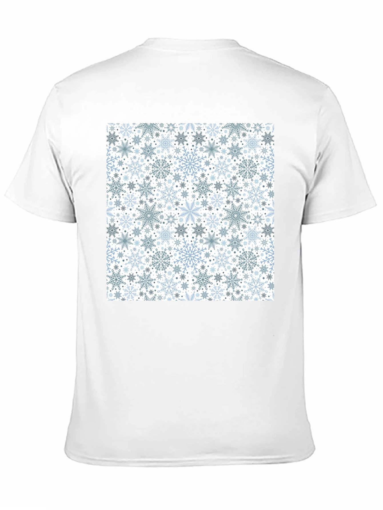 Snowflake Pattern Black Tee