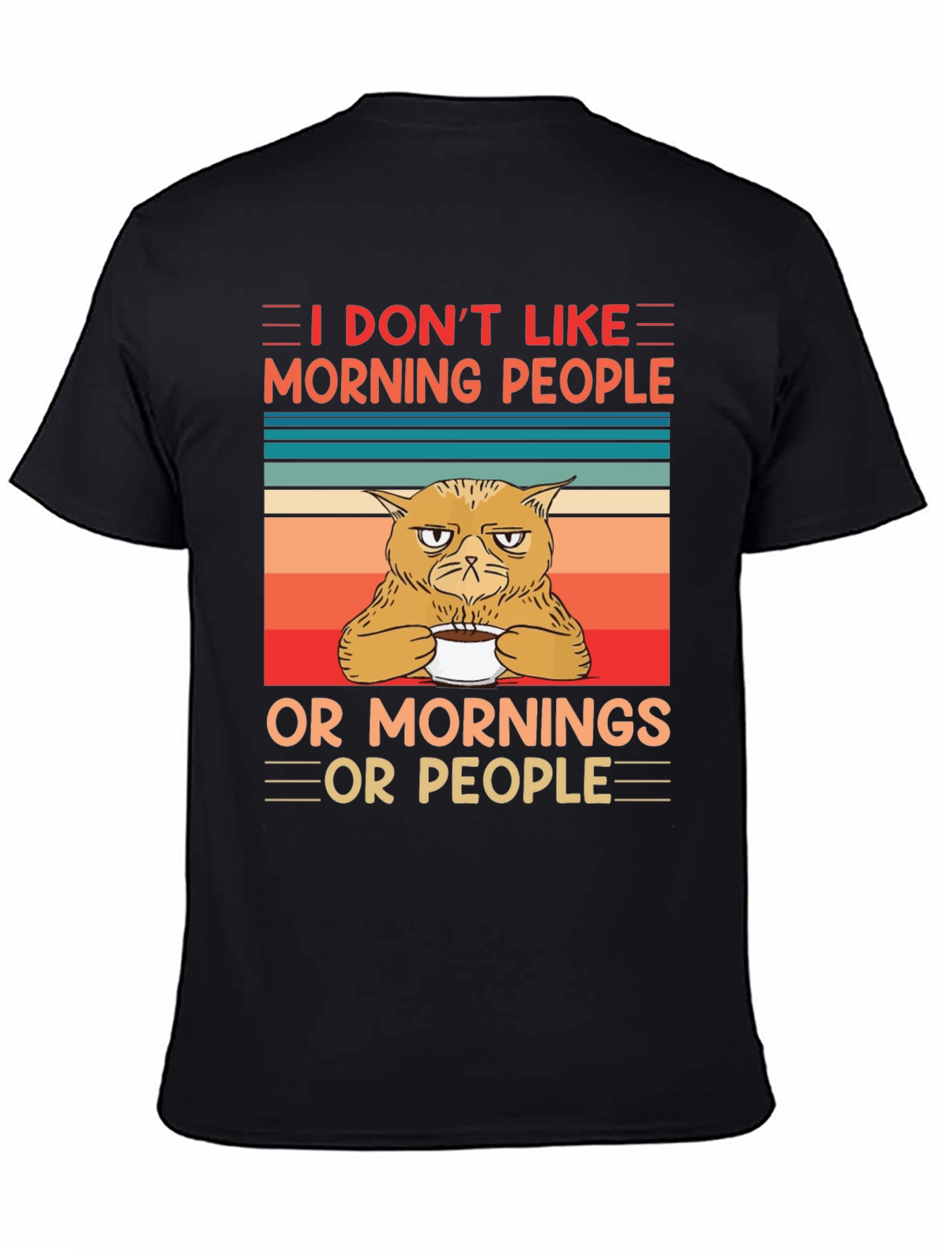 Grumpy Cat I Dont Like Mornings Graphic Tee