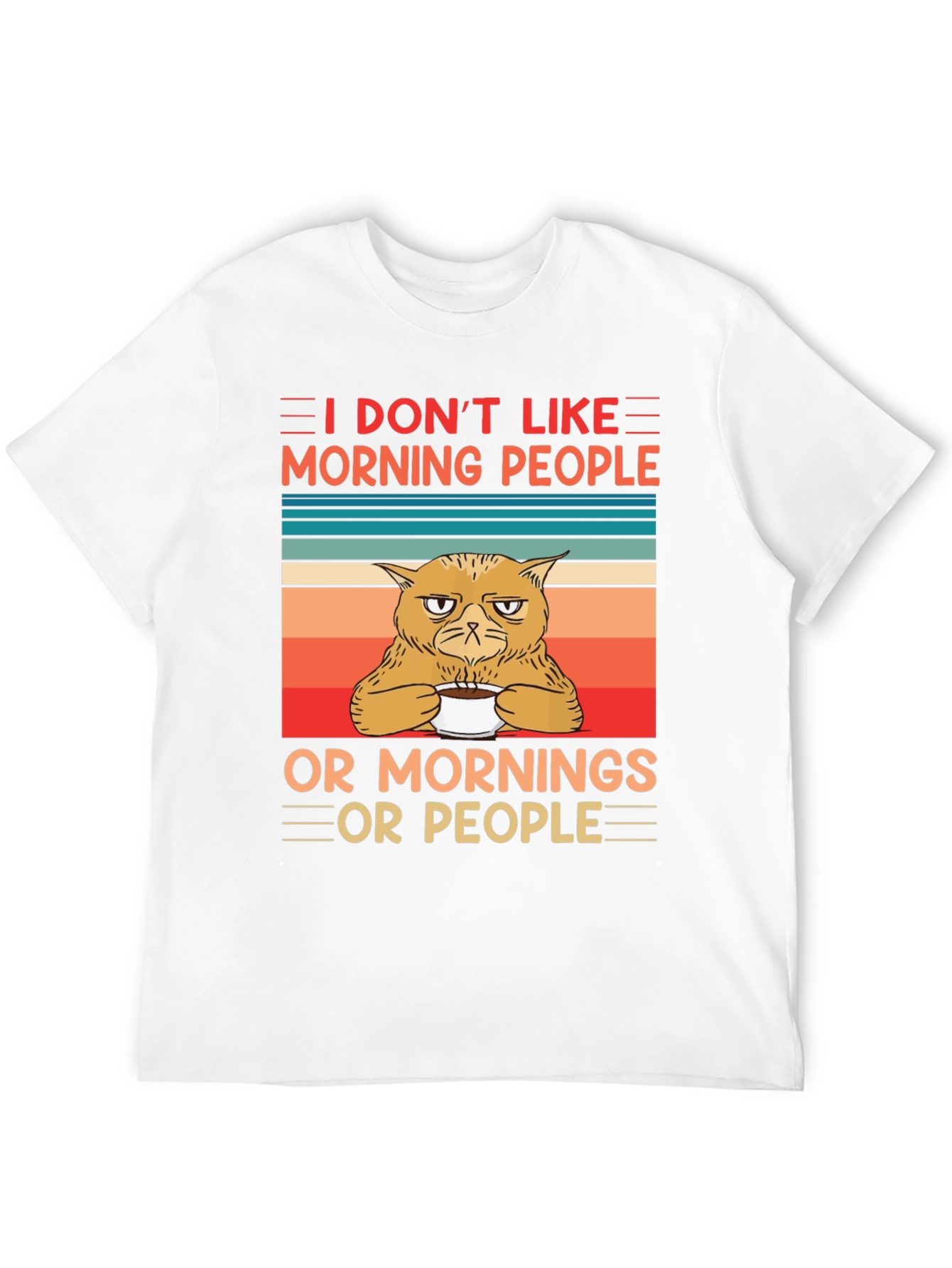 Grumpy Cat I Dont Like Mornings Graphic Tee